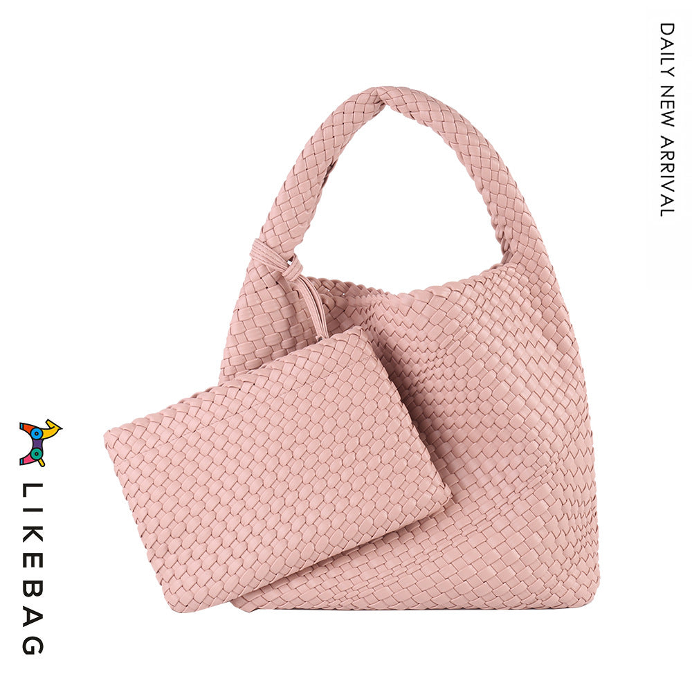 Business Commute Large Capacity Hand-woven Female Shoulder Bags