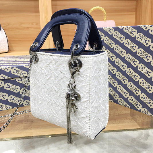Women's Niche Chain Pleated Portable Diana High-grade Handbags
