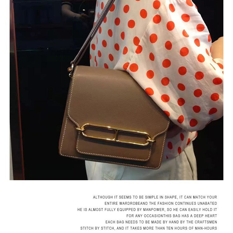 Innovative Pig Nose Stewardess Genuine Leather Shoulder Bags