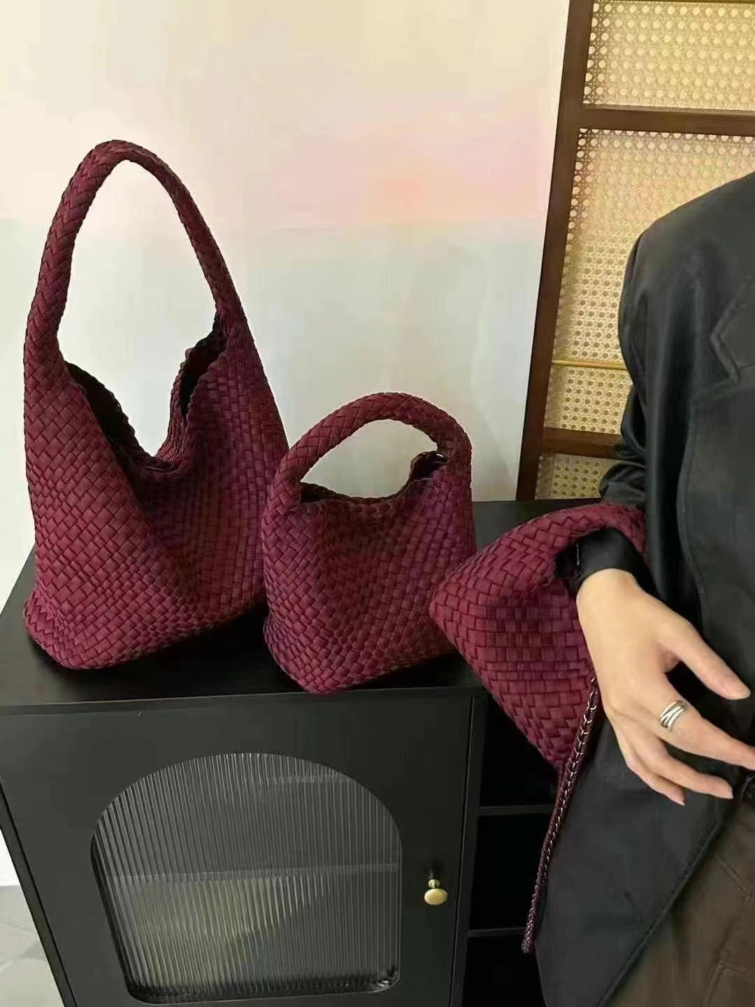 Women's Hand-woven Large Capacity Nylon Mother Chain Bags