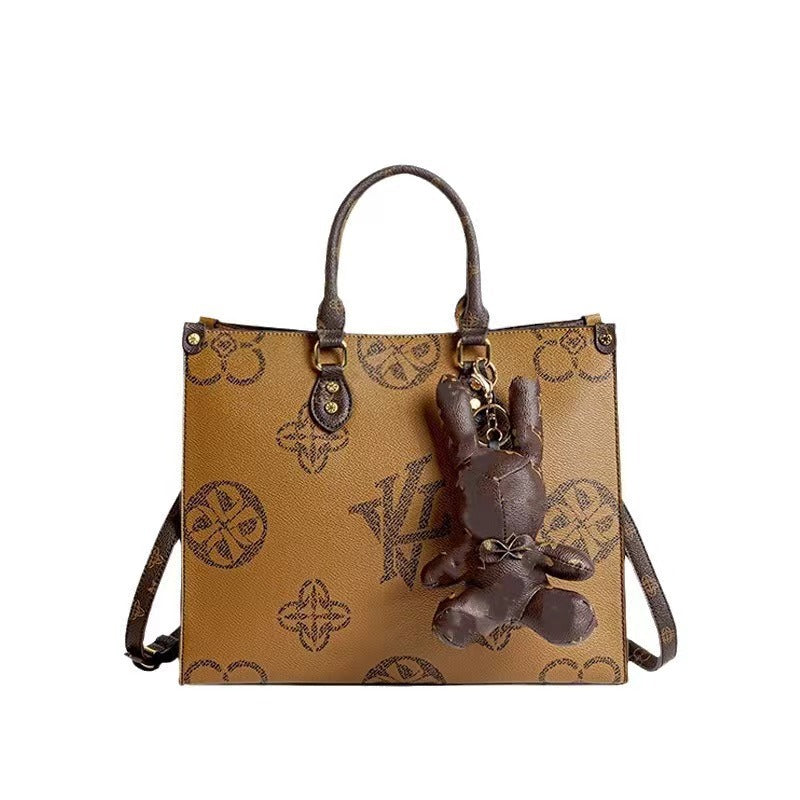 Big Fashionable Rabbit Pendant Large Capacity Handbags
