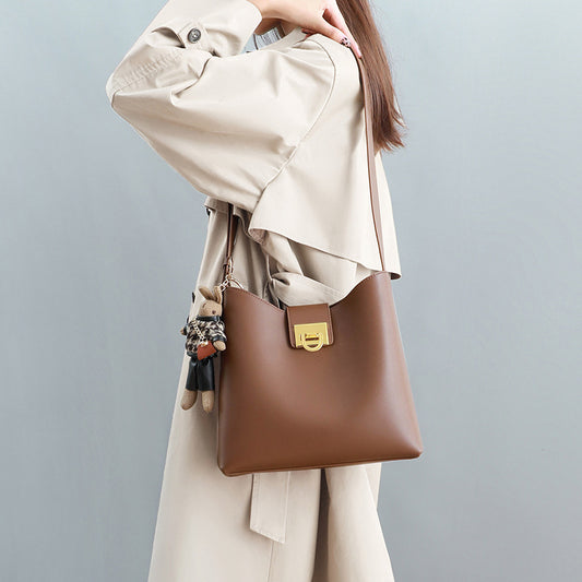 Summer Tide Genuine Leather Fashion Large Crossbody Bags