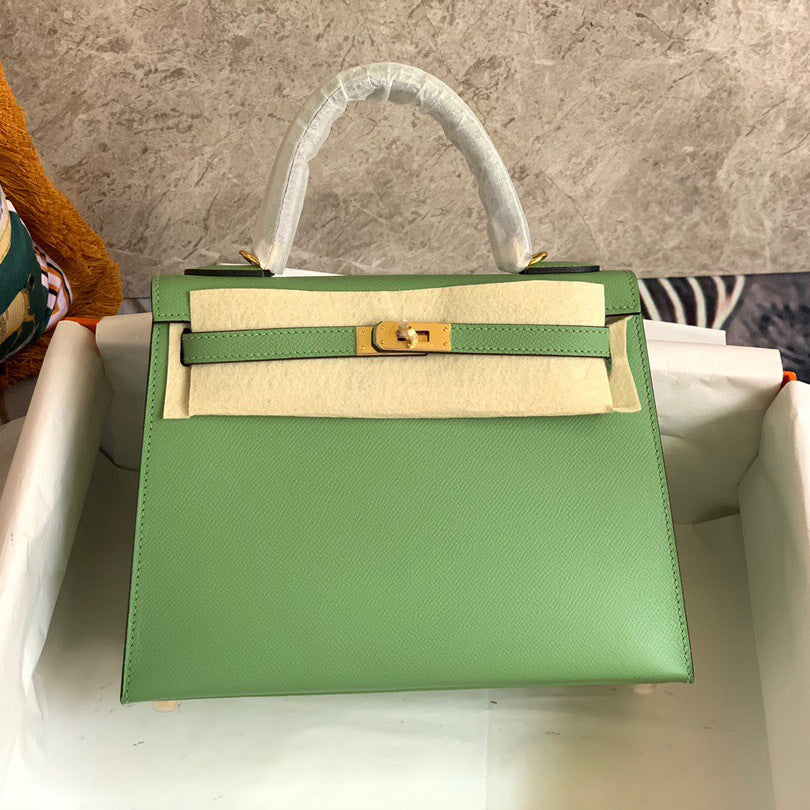 Women's Kelly Hand Palm Pattern Leather Portable Lock