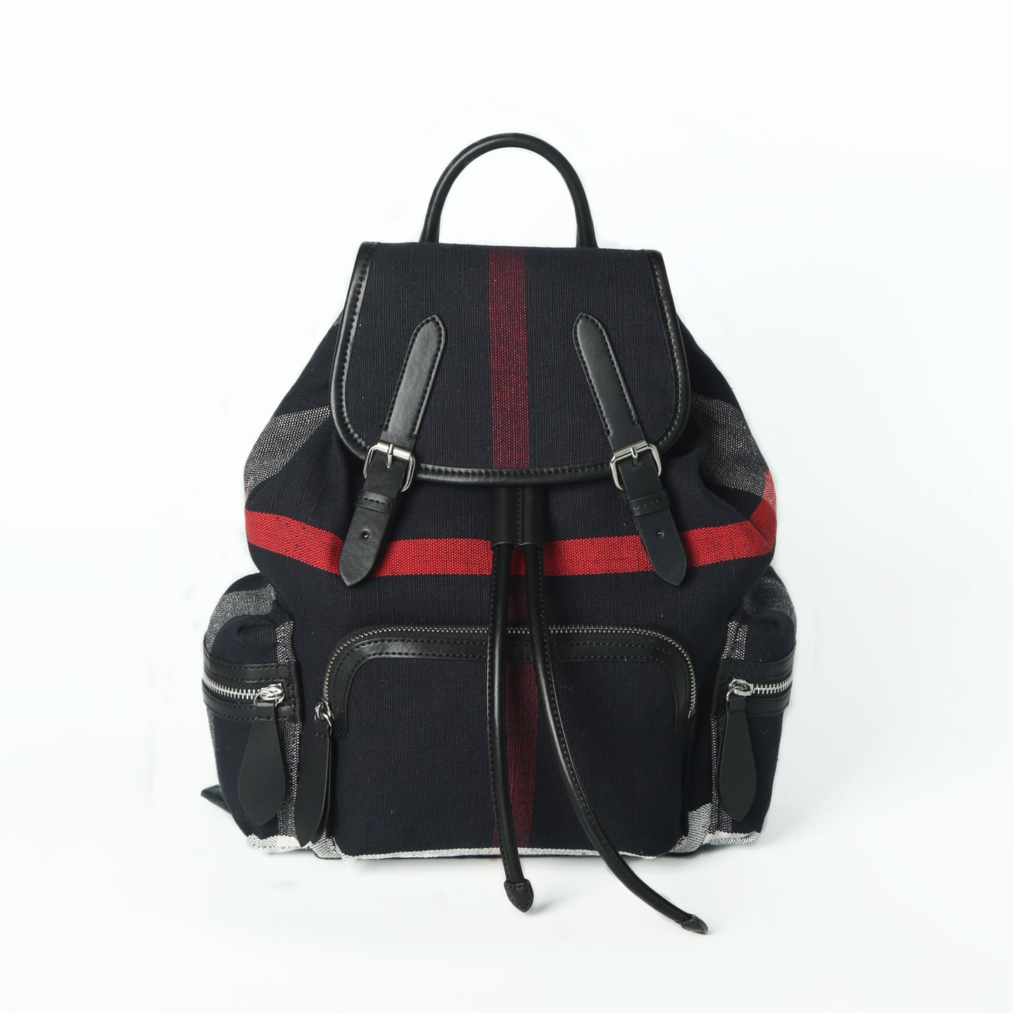 Women's Live Jute Canvas With Cowhide Big Backpacks