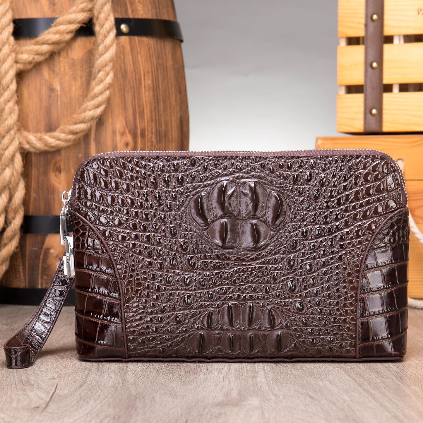 Men's Clutch Genuine Leather Pure Security Crocodile Men's Handbags