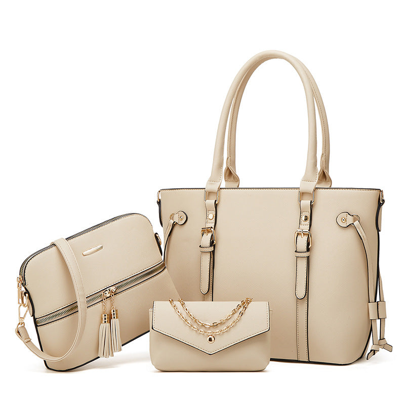 Women's Trendy Large Capacity Fashion Three-piece Set Handbags