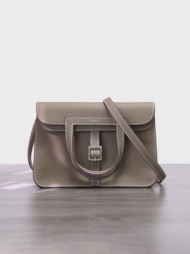 Pattern First Layer Cowhide Saddle Genuine Leather Handbags