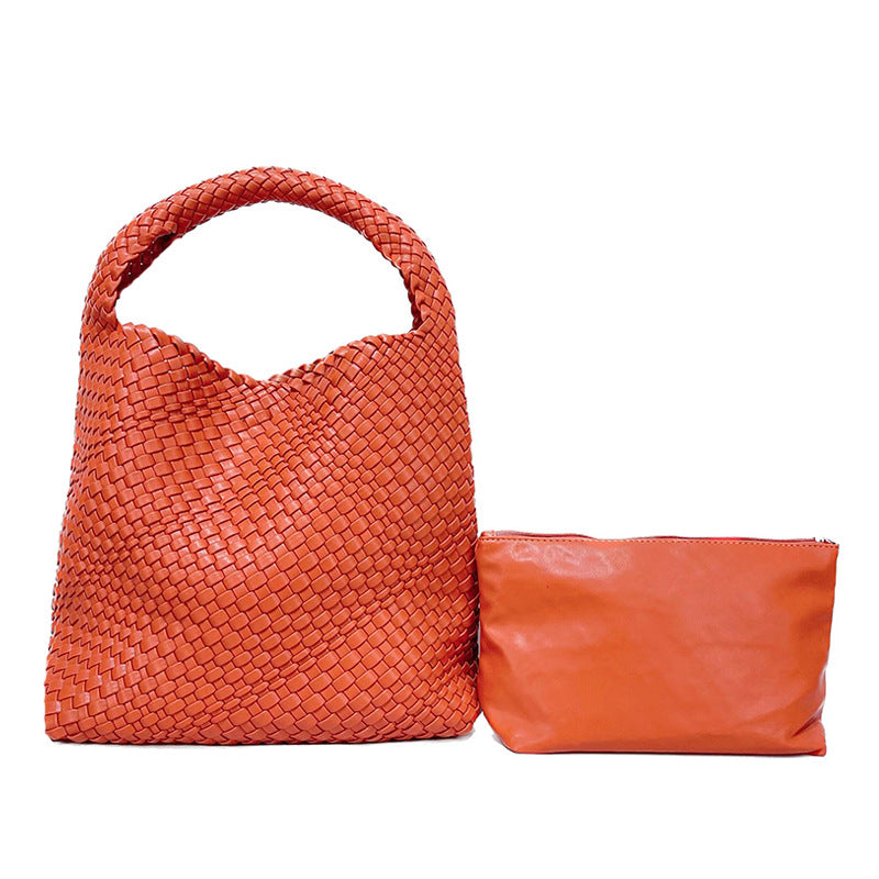 Women's Fashion Design Woven Large Capacity Son Handbags