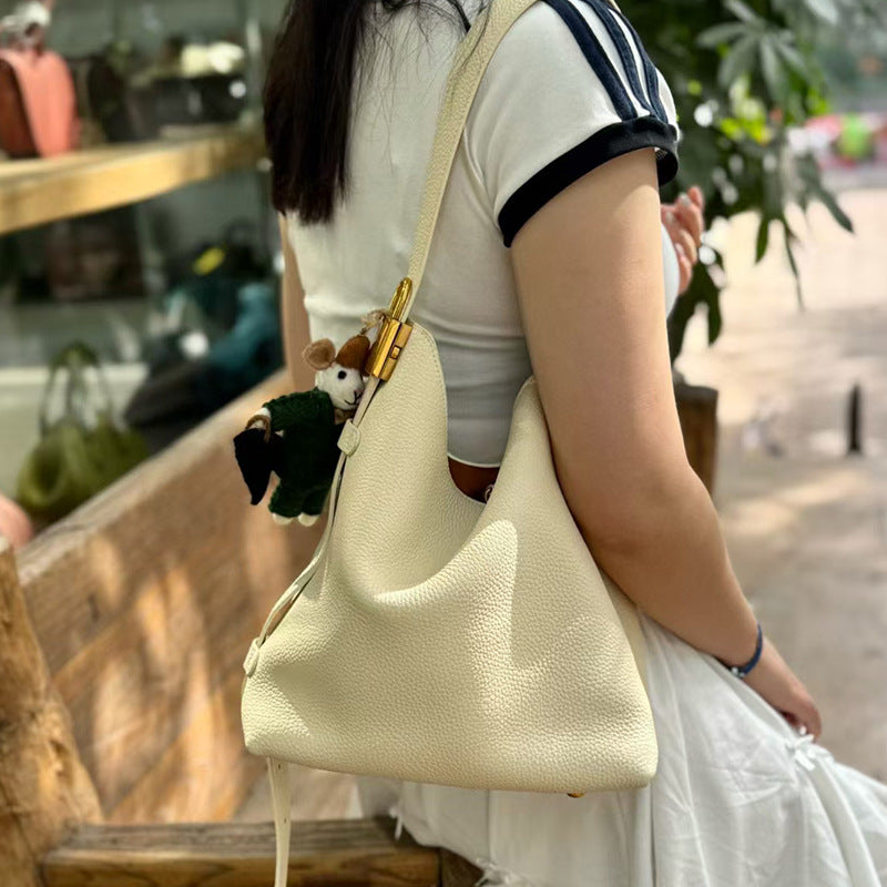Women's Glutinous First Layer Cowhide Leather Niche Shoulder Bags