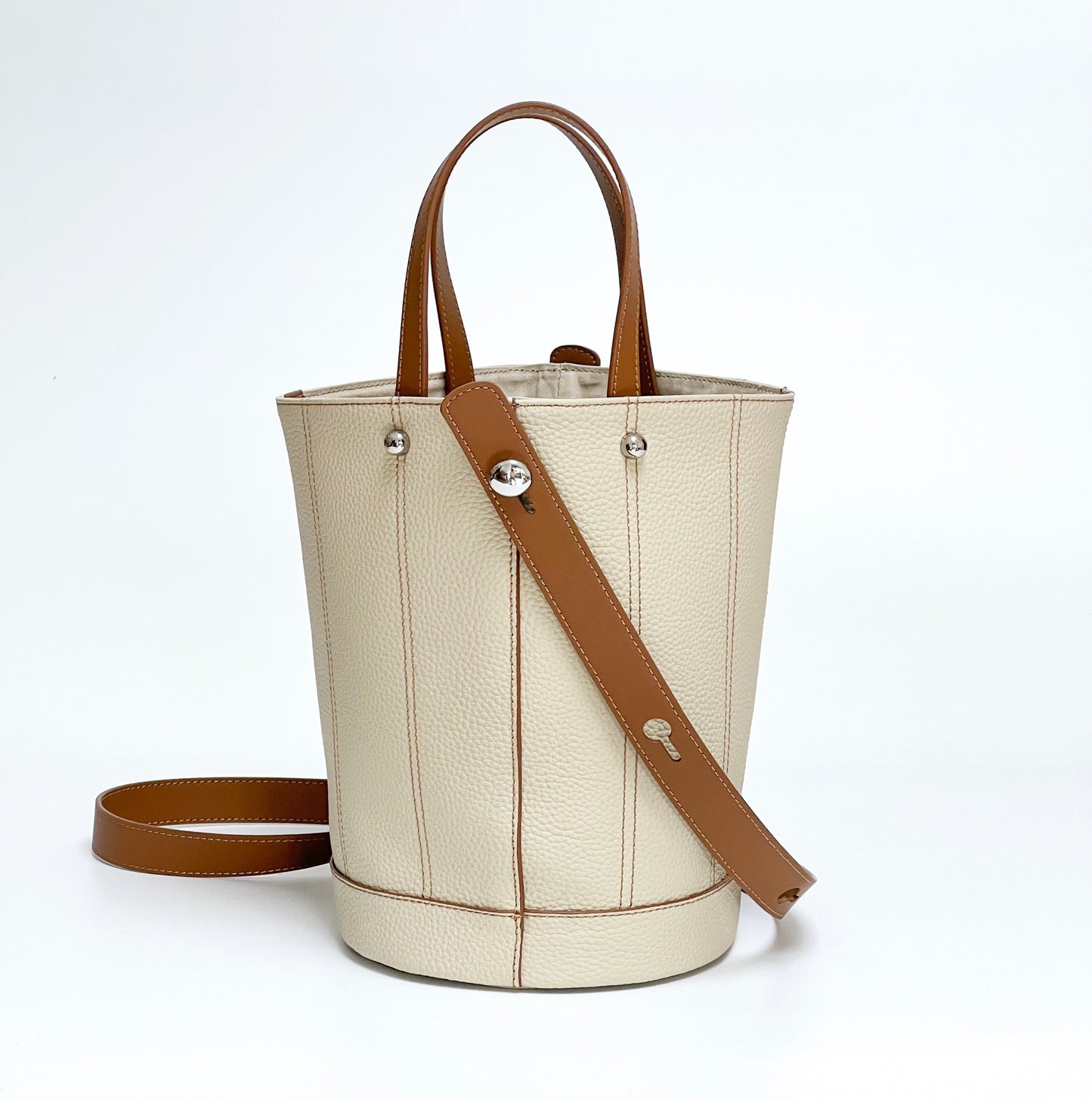 Niche Designer Genuine Leather Vegetable Basket Bags