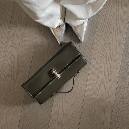 Women's Italian Light Luxury Long Design Vintage Handbags