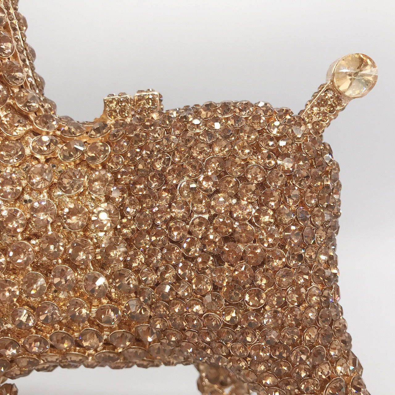 Women's Shape Diamond Hollow Metal Hard Box Evening Bags