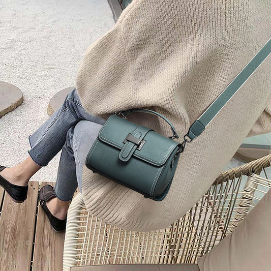 Women's Commuter Fashionable High-grade Genuine Leather Portable Crossbody Bags