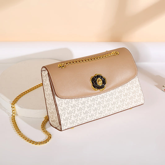Women's Fashionable Korean Style Camellia Versatile Chain Shoulder Bags
