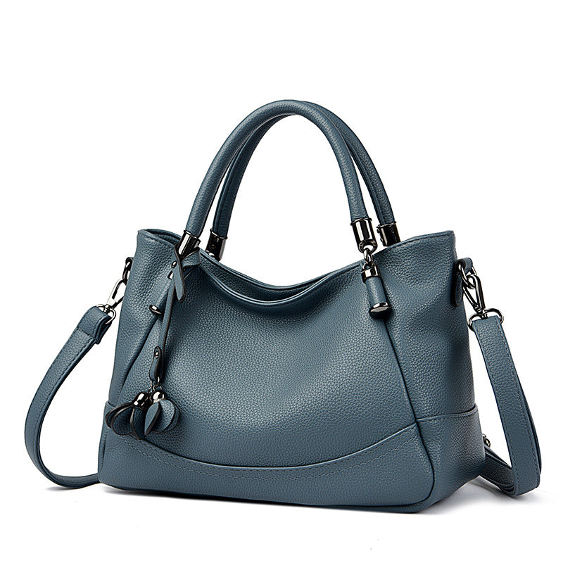 Women's Lychee Pattern High-grade Easy Matching Soft Handbags