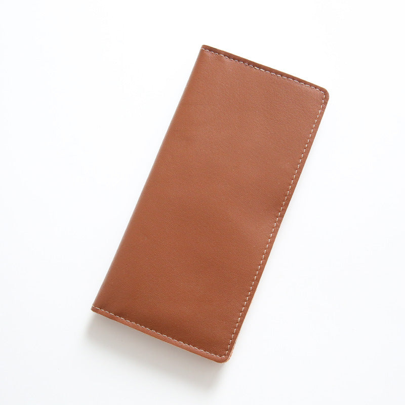 Men's Retro Leather Long First Layer Cowhide Simple Crazy Horse Men's Wallets