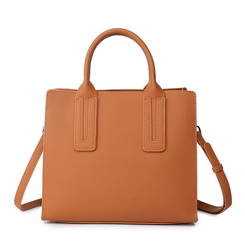 Women's Simple Elegant Leather Commuting Fashion Large Crossbody Bags