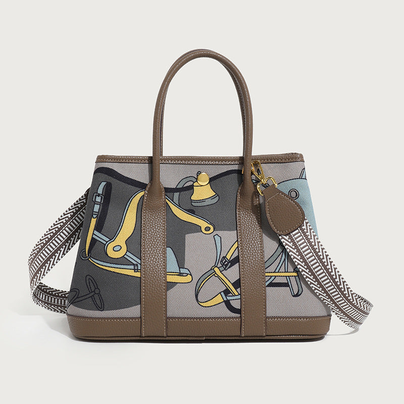 Women's Canvas Classic Painted Iti Large Capacity Handbags