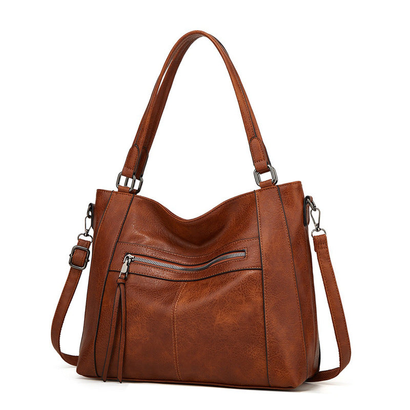 Creative Women's Underarm Soft Leather Portable Tote Bags