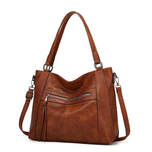 Creative Women's Underarm Soft Leather Portable Tote Bags