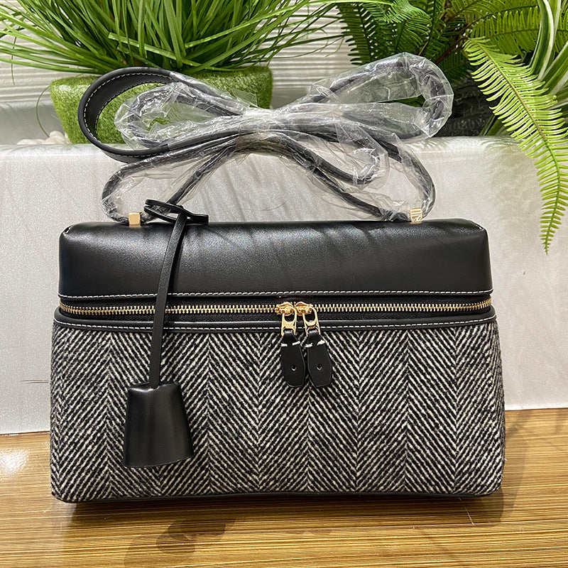 Charming Cowhide Lunch Box Portable Fashion Shoulder Bags