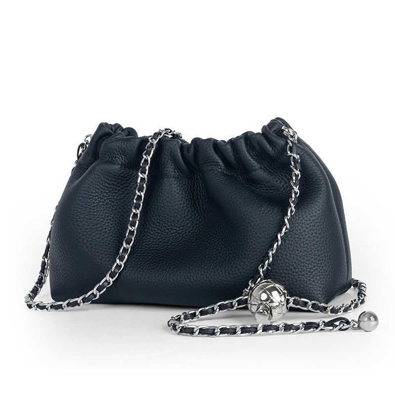 Sales Female Fashion Niche Pleated Cloud Crossbody Bags