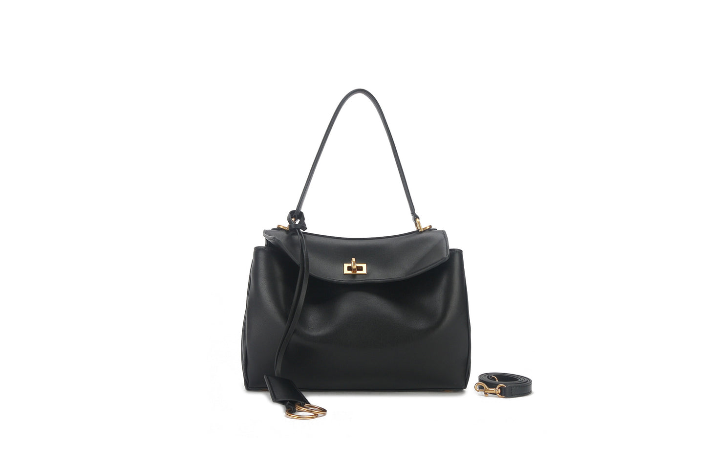Women's Smooth Calfskin Portable Underarm Leisure Commute Shoulder Bags