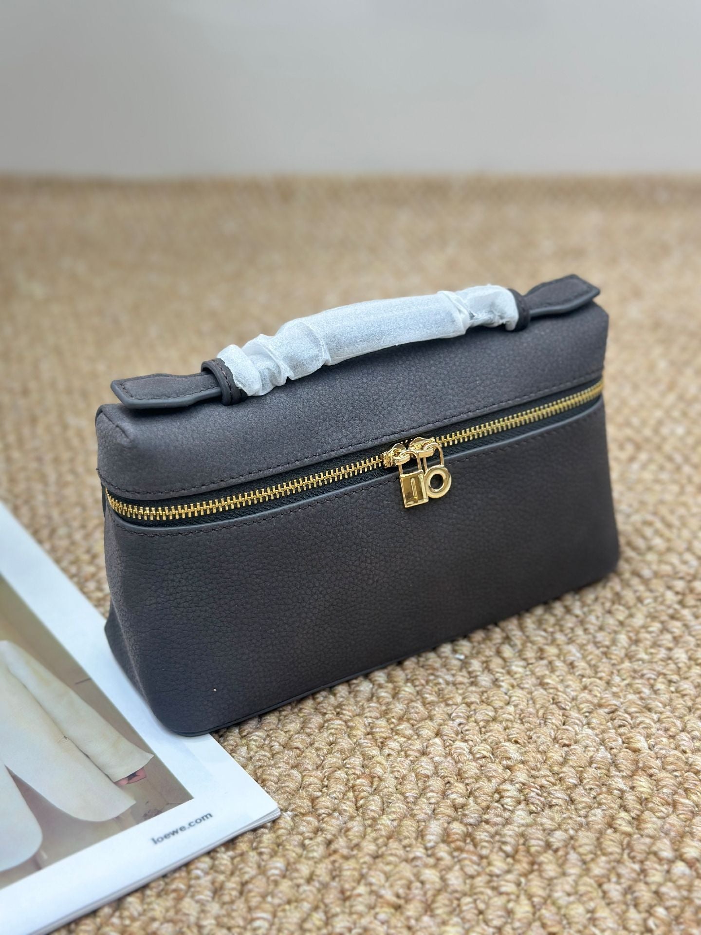 Women's Quality Lunch Box Matte Suede Genuine Crossbody Bags