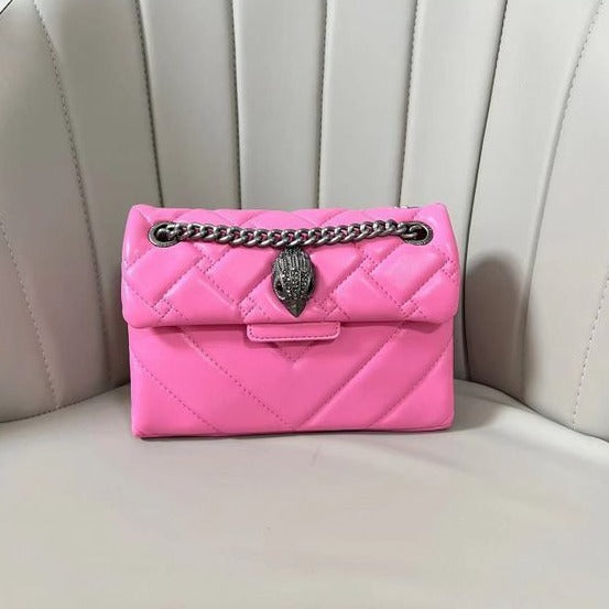 Eagle Head Sheepskin Bronze Chain Diamond Pattern Bags