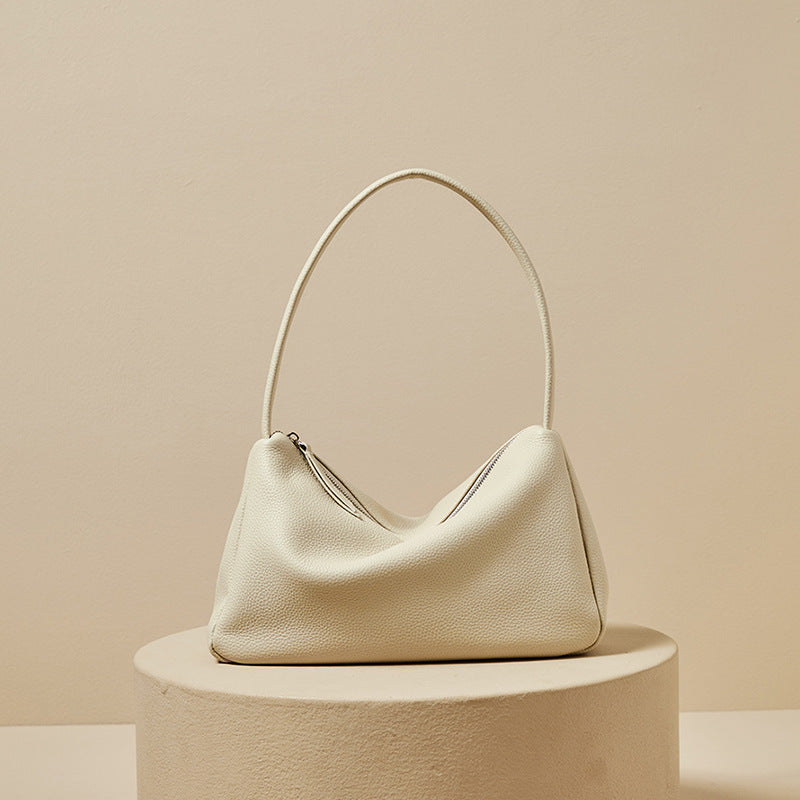 Women's First Layer Cowhide French Underarm Advanced Bags
