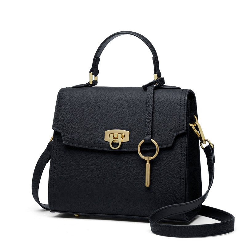 Women's First Layer Cowhide Advanced Texture Design Shoulder Bags