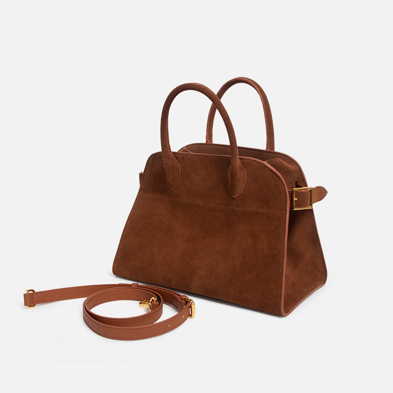 Classy Women's Suede Genuine Leather Big Tote Bags