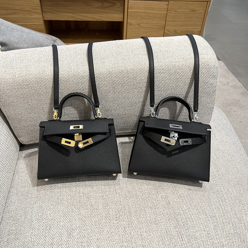 Women's Second Generation Palm Print Kelly Leather Fashion Pouches Mini Shoulder Bags