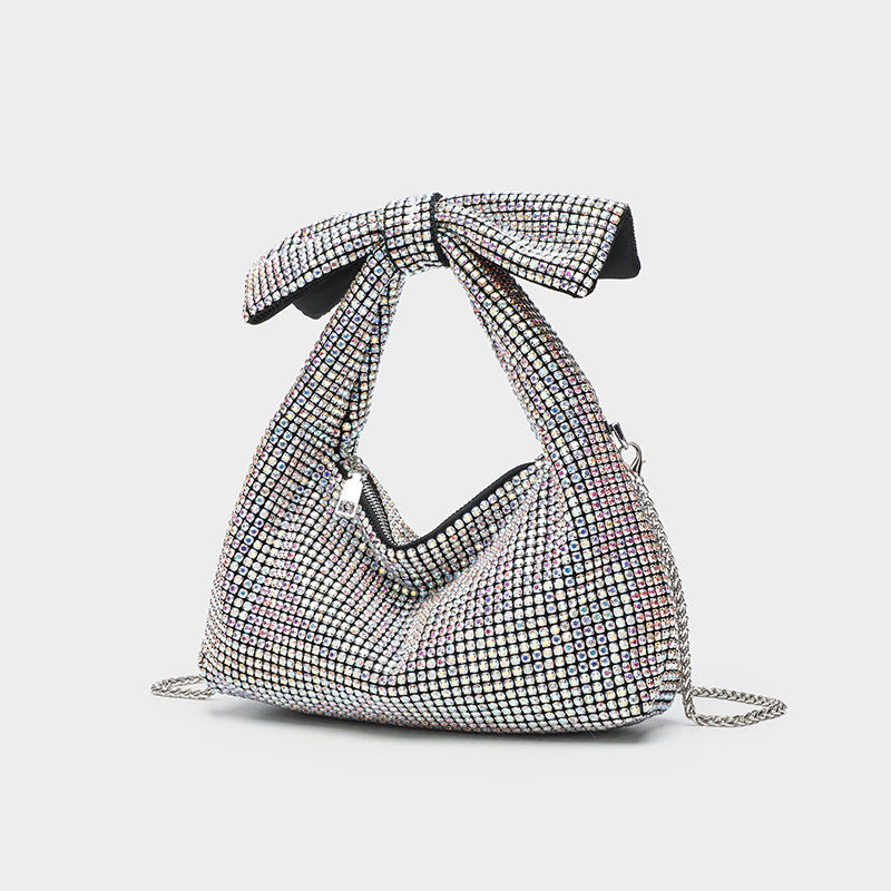 Glamorous Women's Diamond Fashion Bowknot Rhinestone Bags