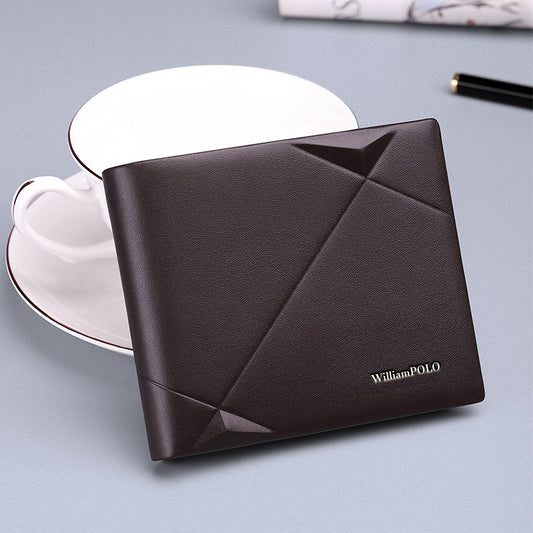 Men's Paul Short Genuine Leather Simple Business Men's Wallets