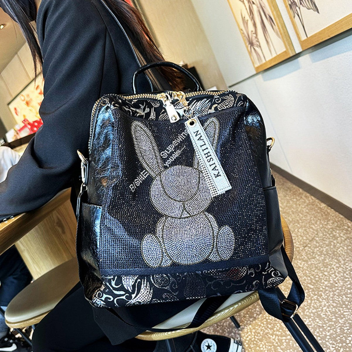 High-grade Rhinestone Fashion Large Capacity Commute Backpacks