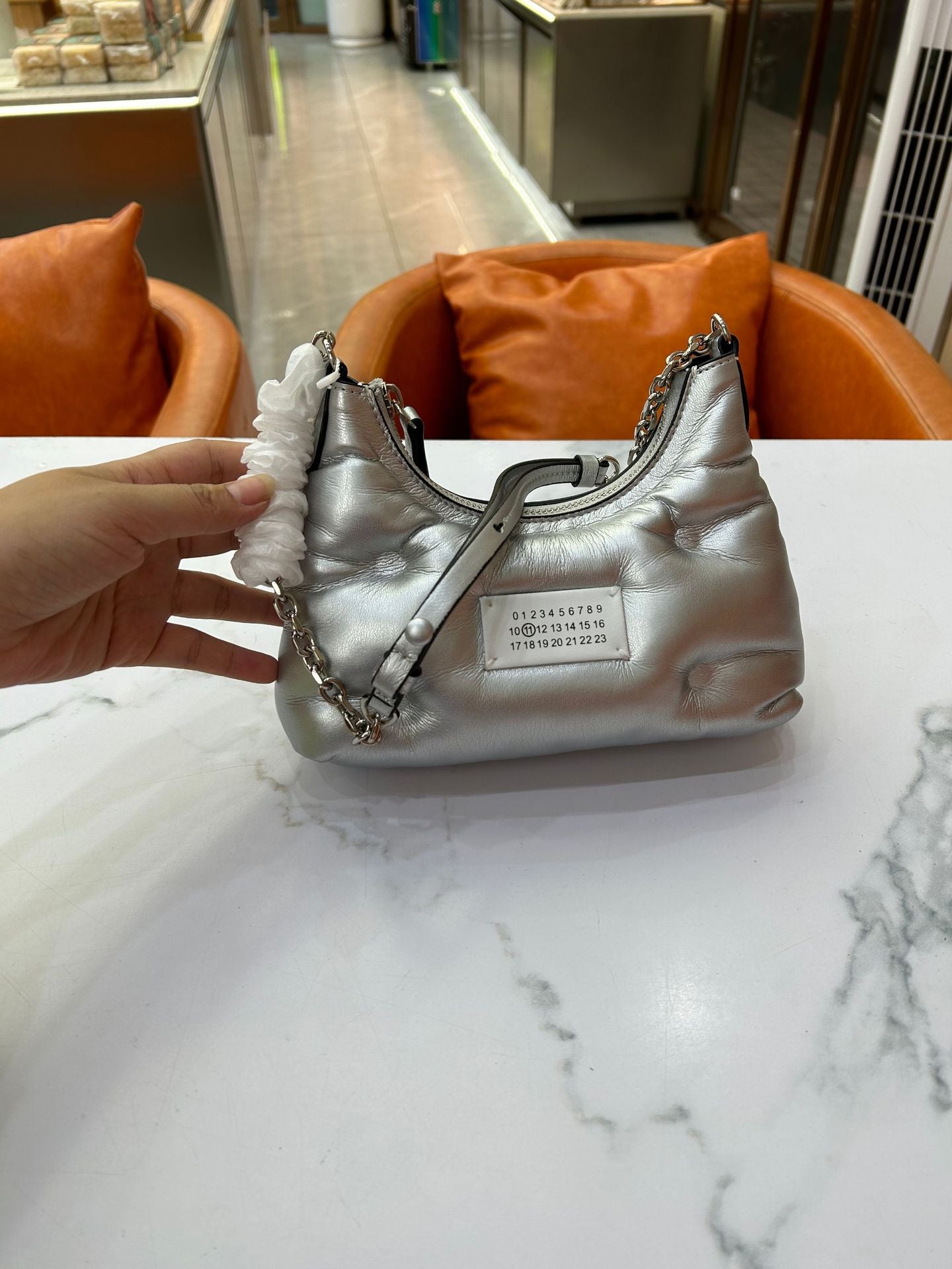 Women's Size Underarm Genuine Leather Selenodont Sponge Bags