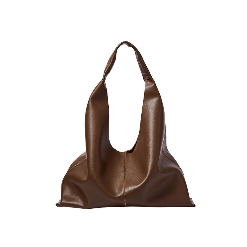 Women's Big Large Capacity Commuter Genuine Leather Shoulder Bags