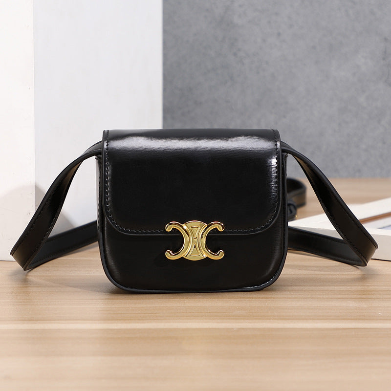 Spring Genuine Leather Arc Cute Mini Shoulder Bags