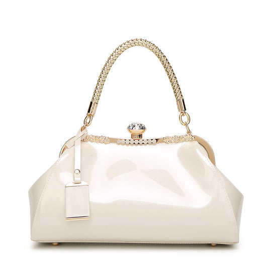 Women's Fashion Patent Leather Trendy Shiny Banquet Shoulder Bags