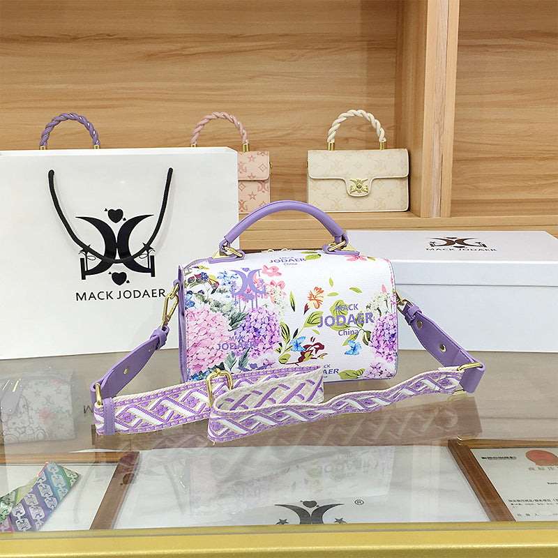 Women's Style Printed Boston Pillow Fashion Handbags