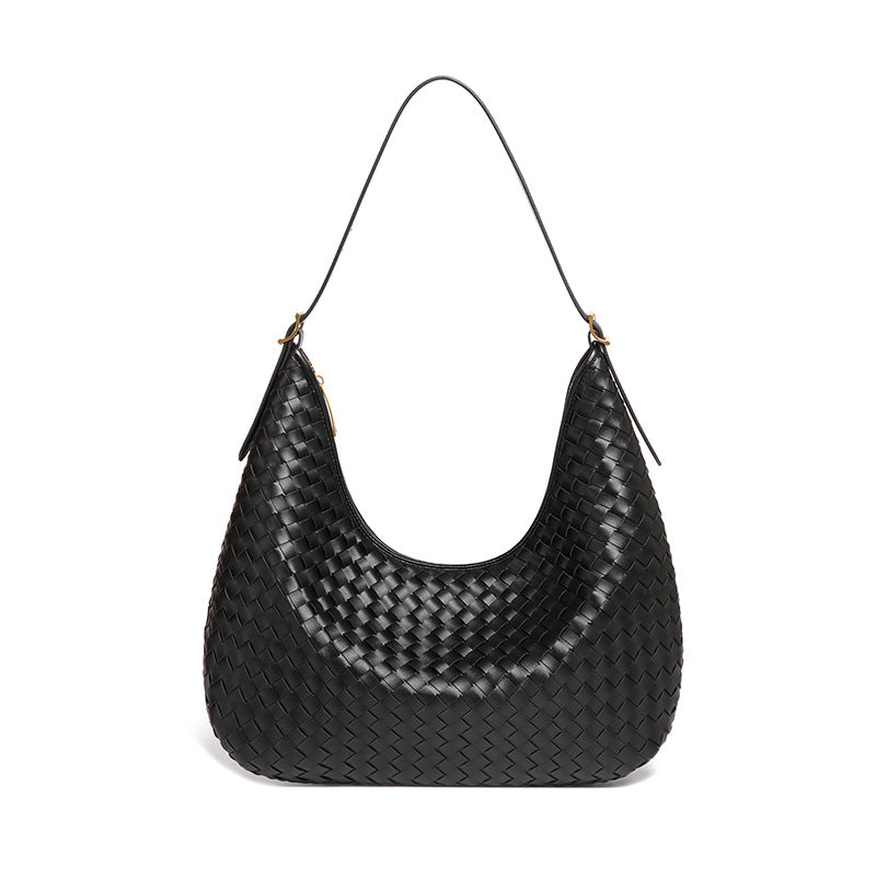 Women's High-grade Woven Large Capacity Niche Underarm Shoulder Bags
