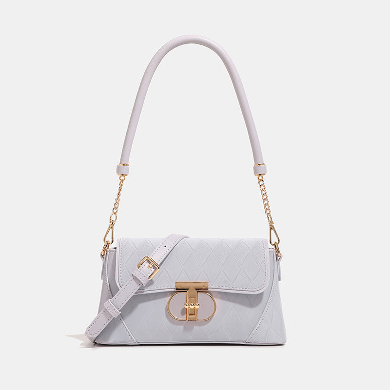 Women's Rhombus Underarm Simple Baguette Minority Commuter Armpit Bags