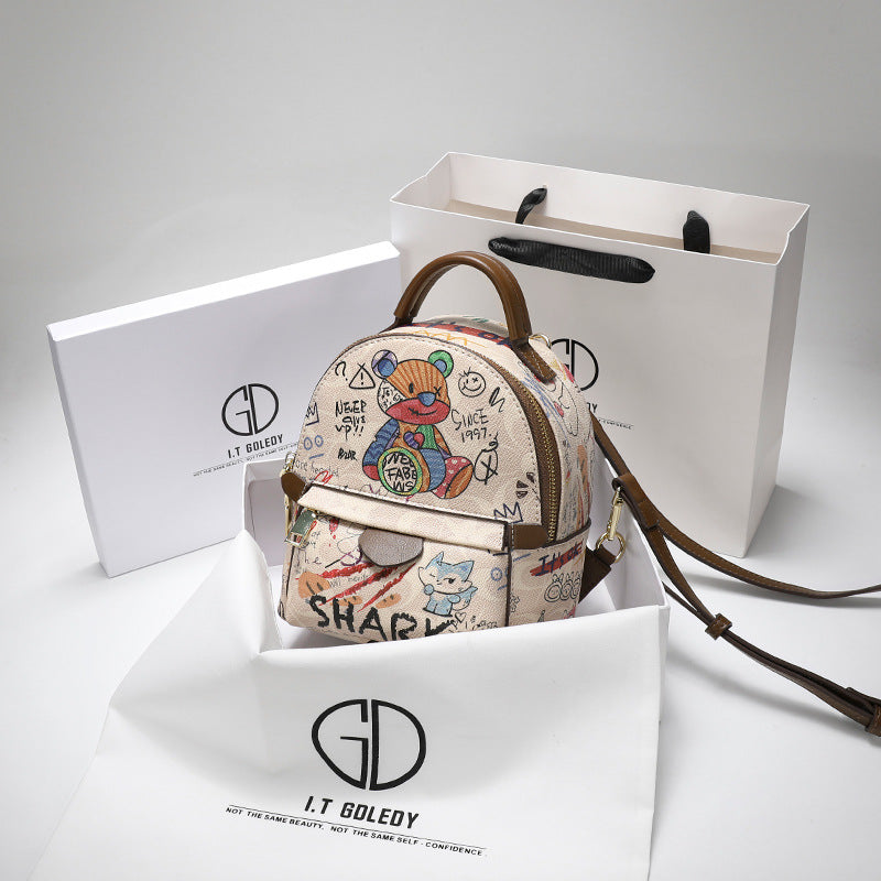 Niche Cute Bear Iti Fashion Mini Backpacks
