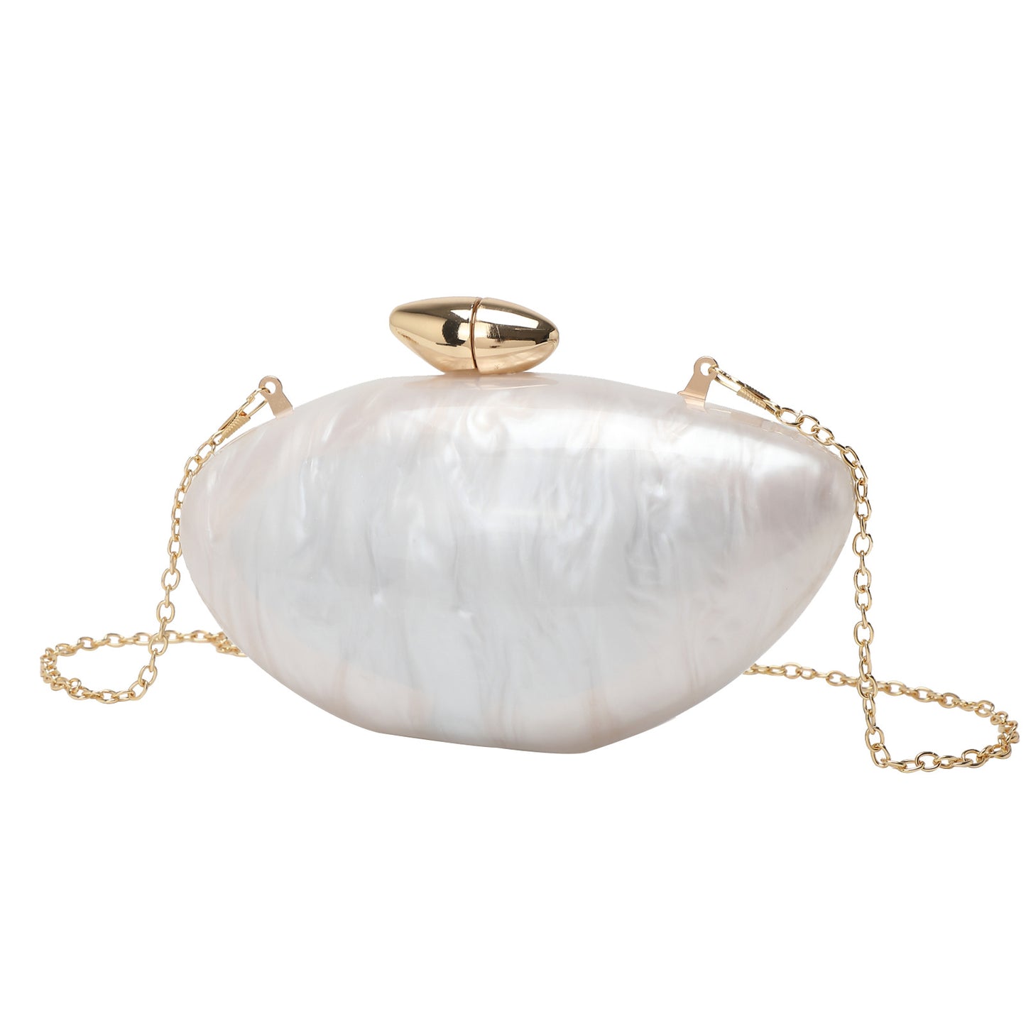 Women's Dinner Fashion Trend Acrylic Clutch Oval Handbags