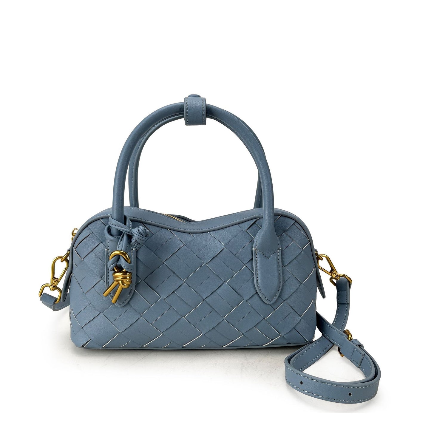 Women's Bowling Leather Hand-woven Underarm Commuting Crossbody Bags