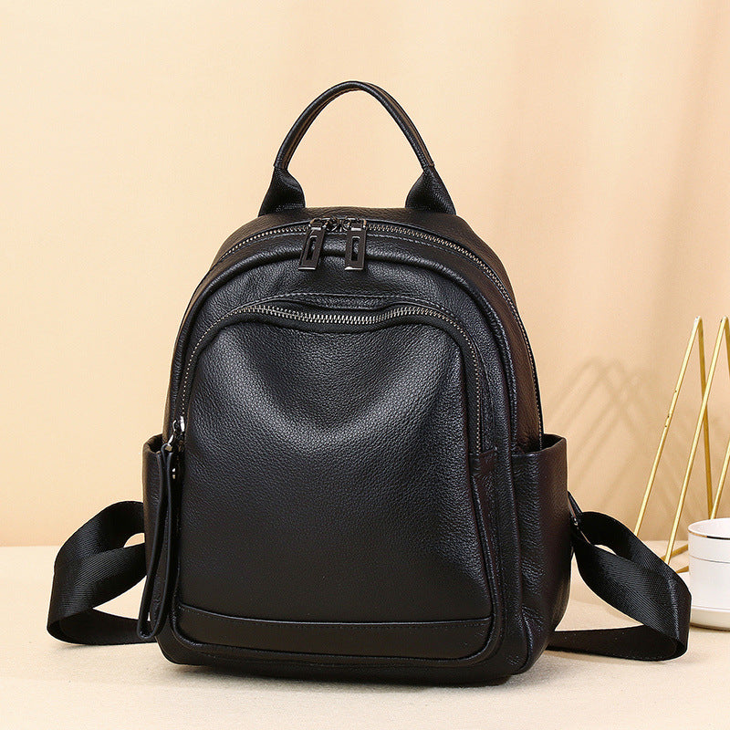 Creative Women's Leather Cowhide Fashionable First Backpacks