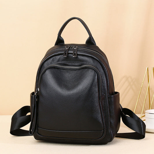 Creative Women's Leather Cowhide Fashionable First Backpacks