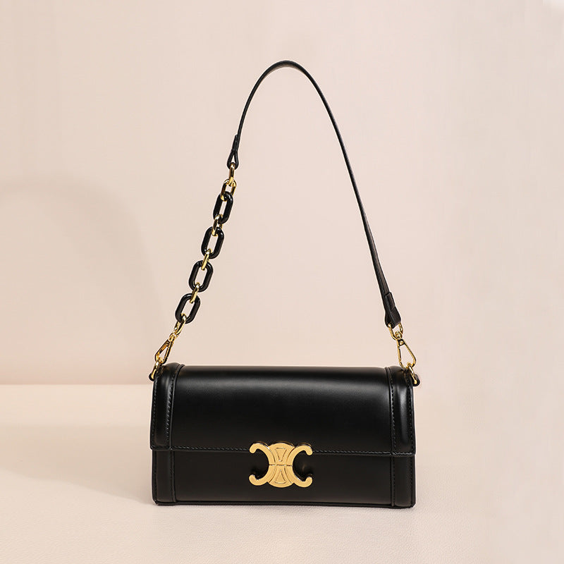 Women's Fashion French Texture Underarm Simple Baguette Shoulder Bags