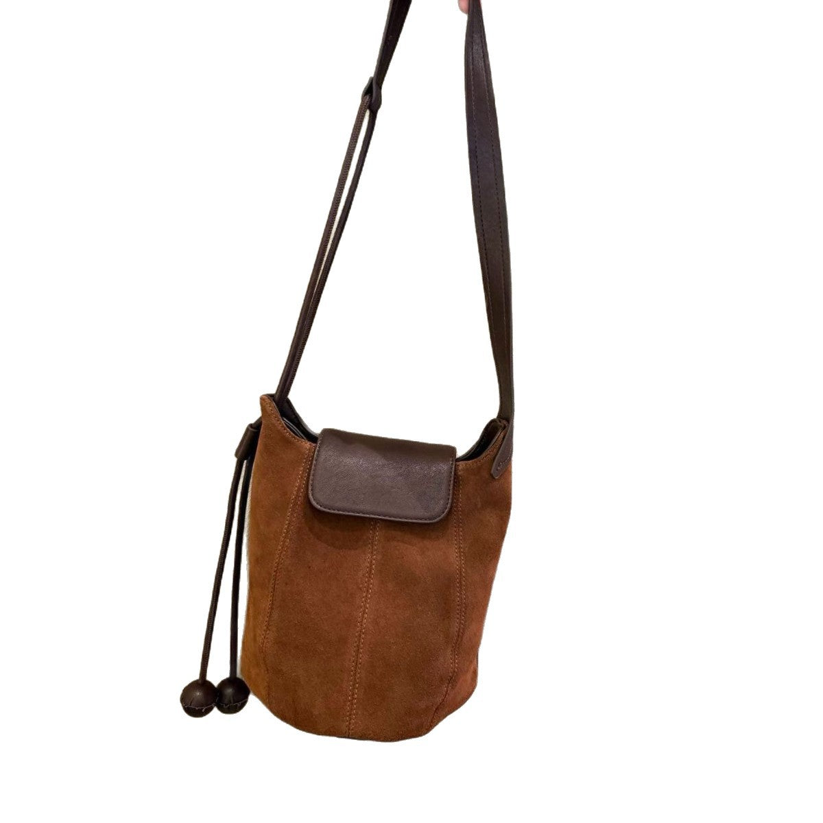 Women's High-grade Niche Pumpkin Dumpling Suede Bucket Bags